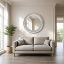 Vintage Round Wall Mirror, Brushed