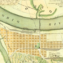 Vintage Map of Kenova, West Virginia 1890