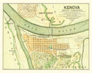 Vintage Map of Kenova, West Virginia 1890