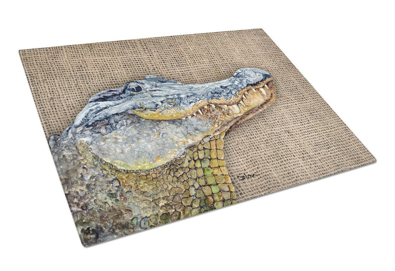 Alligator  Glass Cutting Board Large