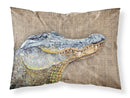 Alligator  Standard Pillowcases – Artistic Decorative Front, Crisp White Back