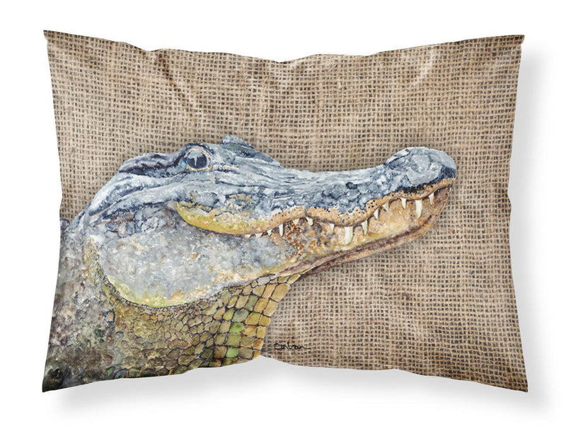Alligator  Standard Pillowcases – Artistic Decorative Front, Crisp White Back
