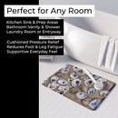 Oyster Memory Foam Kitchen Mat Machine Washable Anti-Fatigue Cushion Comfort Bath or Kitchen Rug