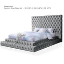 Tufted Oversized Headboard Platform Bed With Fully Upholstered Frame by HouseOfZazla