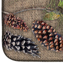 Pine Cones Dish Drying Mat Absorbent Dish Drying Mat Pad for Kitchen Counter Dish Drainer Mat for Countertop, 14 x 21", Multicolor