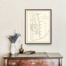Vintage Map of Prairie des Chiens, Wisconsin 1834
