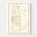 Vintage Map of Prairie des Chiens, Wisconsin 1834