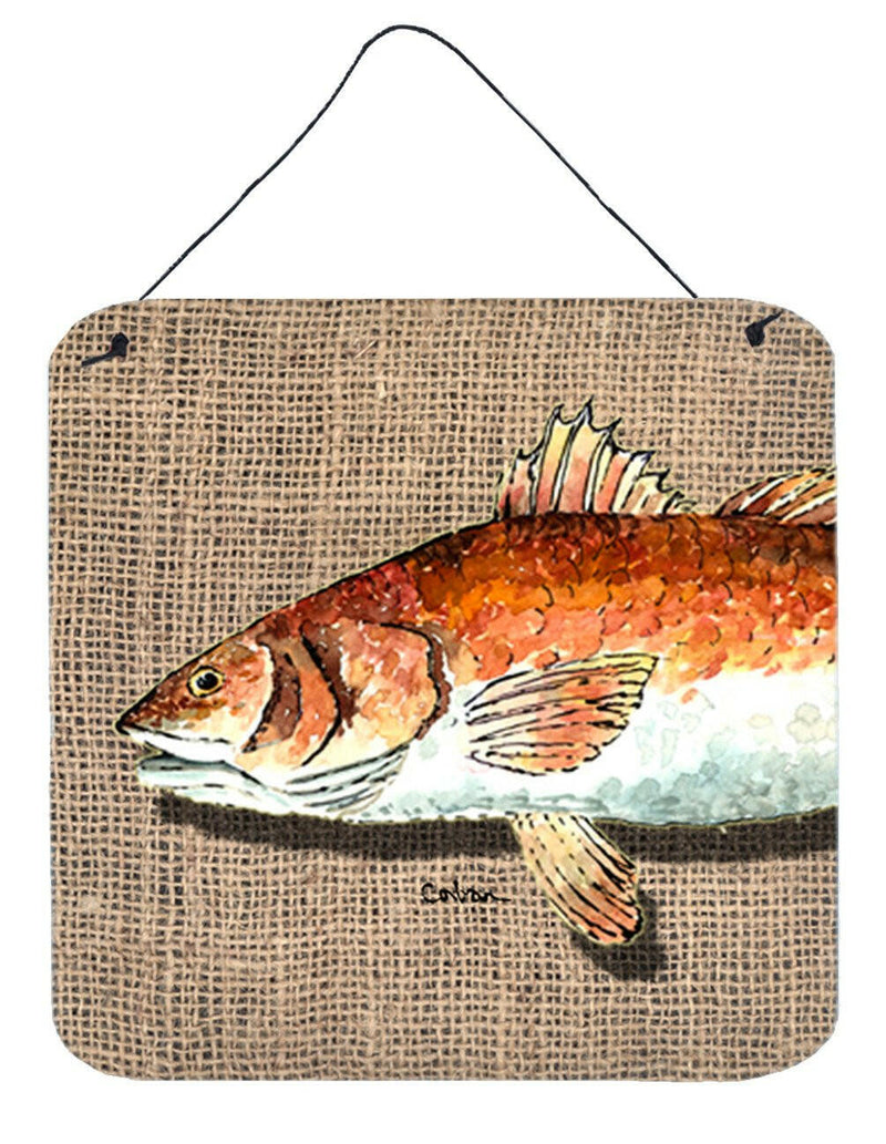 Fish Red Fish Aluminium Metal Wall or Door Hanging Prints