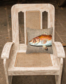 Red Fish Decorative Throw Pillow 14x14 Indoor Outdoor Accent Cushion, Fabric Cover with Insert for Sofa, Bed, Porch & Living Room