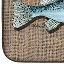 Fish Speckled Trout Dish Drying Mat Absorbent Dish Drying Mat Pad for Kitchen Counter Dish Drainer Mat for Countertop, 14 x 21", Multicolor