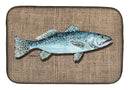 Fish Speckled Trout Dish Drying Mat Absorbent Dish Drying Mat Pad for Kitchen Counter Dish Drainer Mat for Countertop, 14 x 21", Multicolor