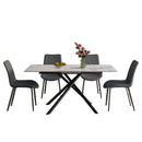 Modern Expandable Dining Table With Retractable Leaf With Chairs by HouseOfZazla