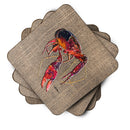 Crawfish Foam Coasters Set of 4 Cup Coasters for Indoor Outdoor, Tabletop Protection, Anti Slip, Mouse pad Material