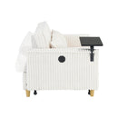Pull Out Sofa With Movable Tabletop And USB Ports