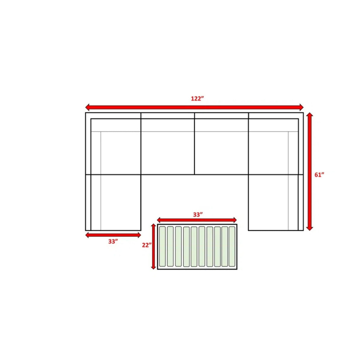 Wicker Sectional Sofa With Cushions And Table, photo 19 of 34