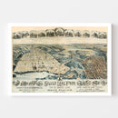 Vintage Map of White Plains, New York 1880