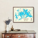 Vintage Map of Lake Chippewa, 1950