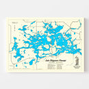 Vintage Map of Lake Chippewa, 1950