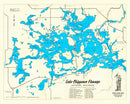 Vintage Map of Lake Chippewa, 1950
