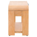 1 Drawer Waterfall Nightstand With Mid Century Design - Natural