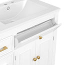 Modern Bathroom Vanity With Ceramic Sink, Freestanding by HouseOfZazla