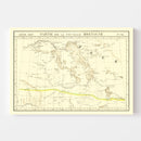 Vintage Map of Upper Missouri River, 1825