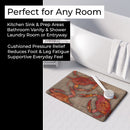 Cooked Crabs on Faux Burlap Memory Foam Kitchen Mat Machine Washable Anti-Fatigue Cushion Comfort Bath or Kitchen Rug
