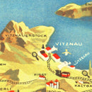 Vintage Map of Lake Lucerne, 1938