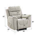 Marsha - Power Recliner With Lift & Massage - Light Gray by HouseOfZazla