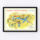 Vintage Map of Lake Lucerne, 1938