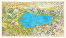 Vintage Map of Lake Tahoe 1935