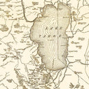 Vintage Map of Lake Tahoe, 1915