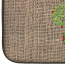Christmas Tree Fleur de lis on Faux Burlap Dish Drying Mat Absorbent Dish Drying Mat Pad for Kitchen Counter Dish Drainer Mat for Countertop, 14 x 21", Multicolor