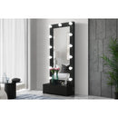 Elisa - Narrow Tall Mirror With Speaker And Drawer by Unique Piece Furniture