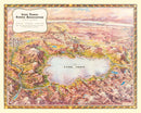 Vintage Map of Lake Tahoe, 1945