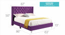 Upholstered Nailhead Trim Chic Bed by Unique Piece Furniture