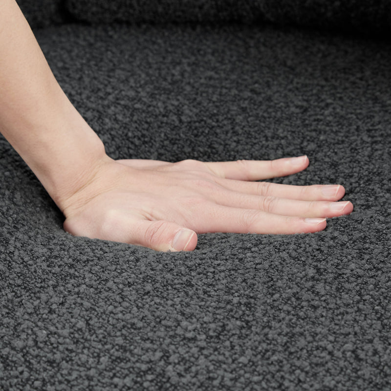 360 Degree Swivel Sherpa Accent Chair Modern Style Barrel Chair with Toss Pillows for home office, living room, bedroom, Dark Grey