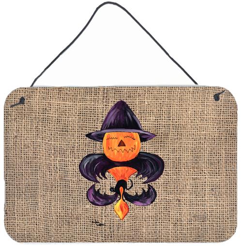 Halloween Pumpkin Bat Fleur de lis Indoor Wall or Door Hanging Prints