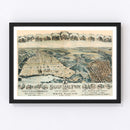 Vintage Map of White Plains, New York 1880