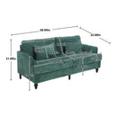 Mid Century Modern Fabric Loveseat Sofa, 2 Seat Upholstered Couch