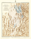 Vintage Map of Lake Bonneville, 1877
