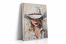 Cowgirl Grace in White Hat
