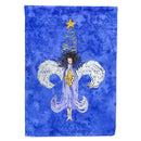 Christmas Angel Fleur de lis  House Flag 28x40 Porch Sleeve Pole Decorative Outside Yard Banner Artwork Wall Hanging, Polyester