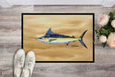 Swordfish on Sandy Beach Doormat Indoor Outdoor 24H X 36W Front Door Mat Rugs for Entryway, Non Slip Washable Low Pile,