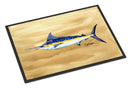 Swordfish on Sandy Beach Doormat Indoor Outdoor 24H X 36W Front Door Mat Rugs for Entryway, Non Slip Washable Low Pile,