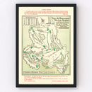 Vintage Map of Augusta National Golf Course, 1954