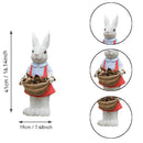 Charming Hand-Painted Rabbit Garden Statue
