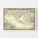 Vintage Map of Toluca Lake Lakeside Golf Course, 1936