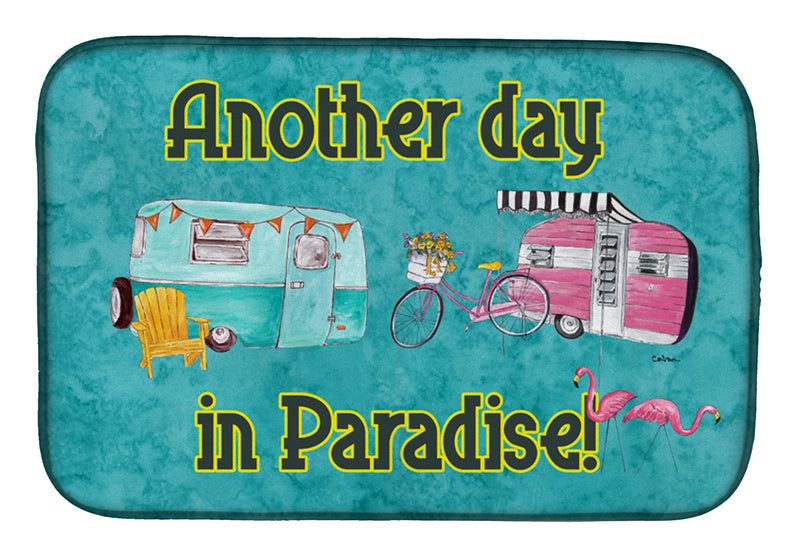 Another Day in Paradise Dish Drying Mat – Absorbent, Artistic Kitchen Essentials 8758DDM