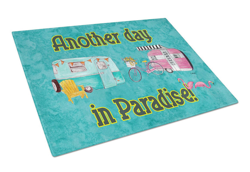 Another Day in Paradise Glass Cutting Boards – Durable, Decorative Kitchen Art Large